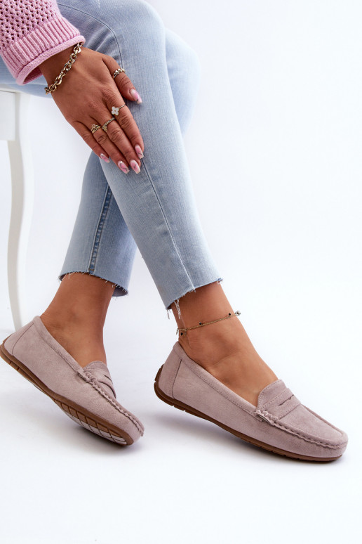Women's Suede Moccasins Purple Lenvie Women's Suede Moccasins Purple Lenvie