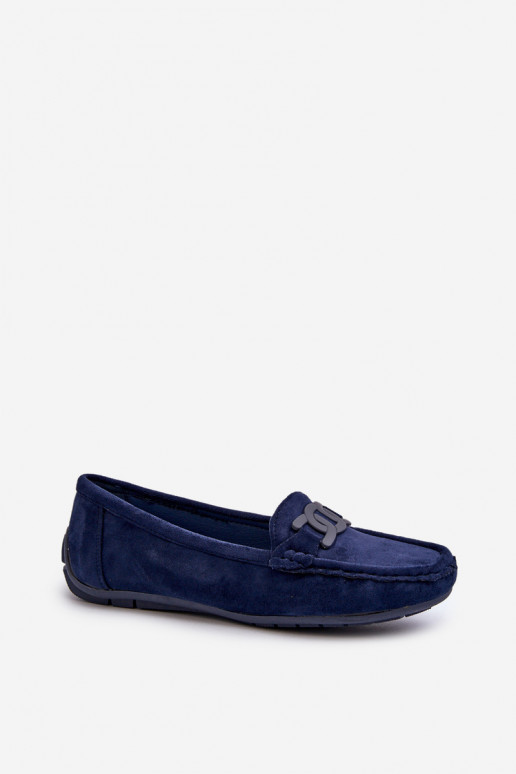 Women's Stylish Suede Moccasins Navy Blue Rabell Women's Stylish Suede Moccasins Navy Blue Rabell