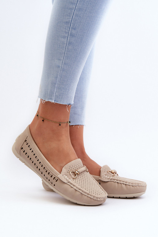 Women's Black Lattice Loafers Rasirna