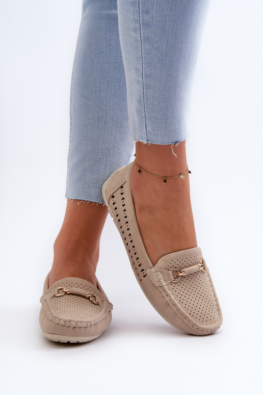 Women's Black Lattice Loafers Rasirna