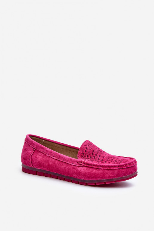 Pink Women's Suede Moccasins S.Barski LR755 Pink Women's Suede Moccasins S.Barski LR755