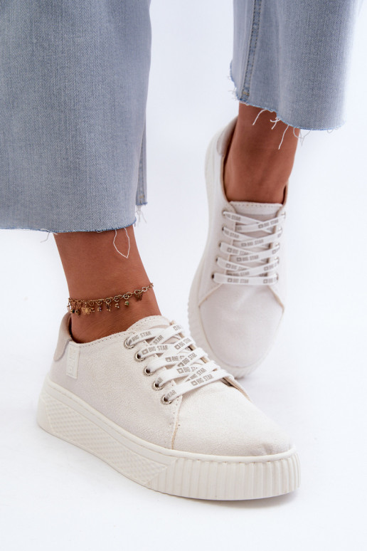 Women's sneakers MEMORY FOAM SYSTEM BIG STAR NN276001 White Women's sneakers MEMORY FOAM SYSTEM BIG STAR NN276001 White