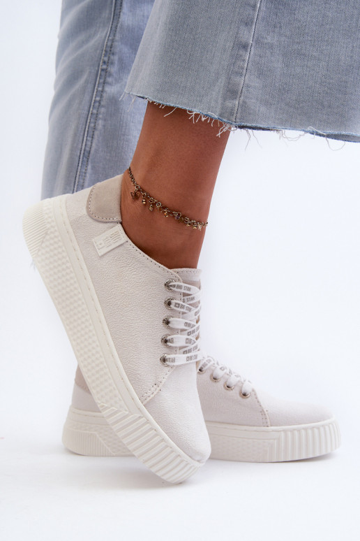 Women's sneakers MEMORY FOAM SYSTEM BIG STAR NN276001 White Women's sneakers MEMORY FOAM SYSTEM BIG STAR NN276001 White