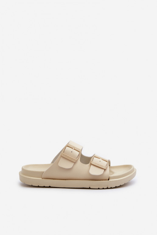 Lightweight Foam Women's Slippers With Buckles Big Star NN274A752 Beige