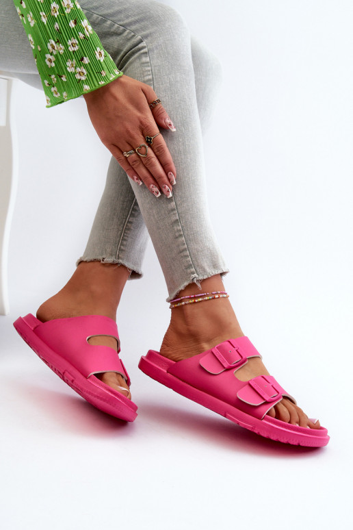 Light Foam Women's Sandals with Buckles Big Star NN274A754 Fuchsia