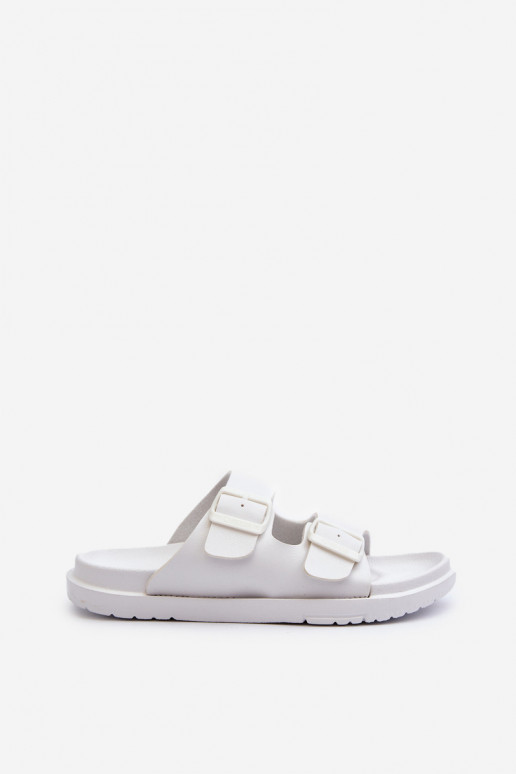 Light Foam Women's Slides With Buckles Big Star NN274A751 White