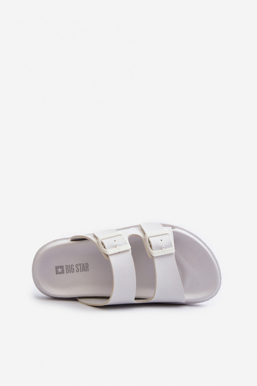 Light Foam Women's Slides With Buckles Big Star NN274A751 White