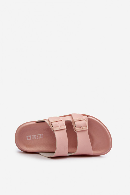 Lightweight Women's Foam Flip Flops with Buckles Big Star NN274A753 Pink