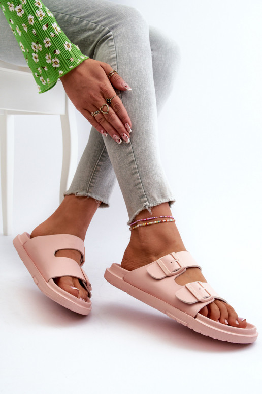 Lightweight Women's Foam Flip Flops with Buckles Big Star NN274A753 Pink