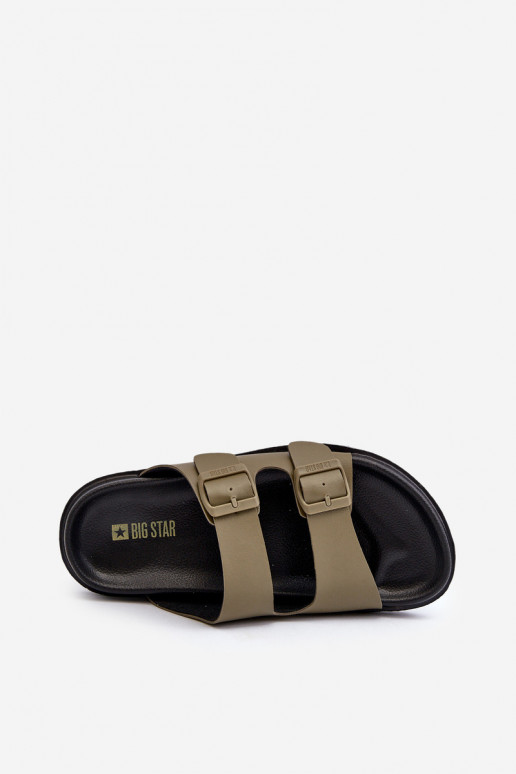 Men's Light Foam Slippers Big Star MM174324 Dark Green Men's Light Foam Slippers Big Star MM174324 Dark Green