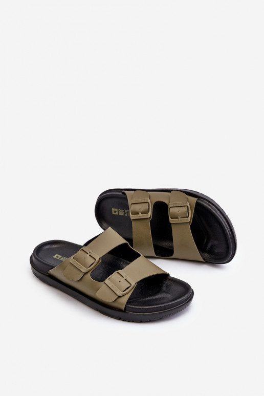 Men's Light Foam Slippers Big Star MM174324 Dark Green Men's Light Foam Slippers Big Star MM174324 Dark Green