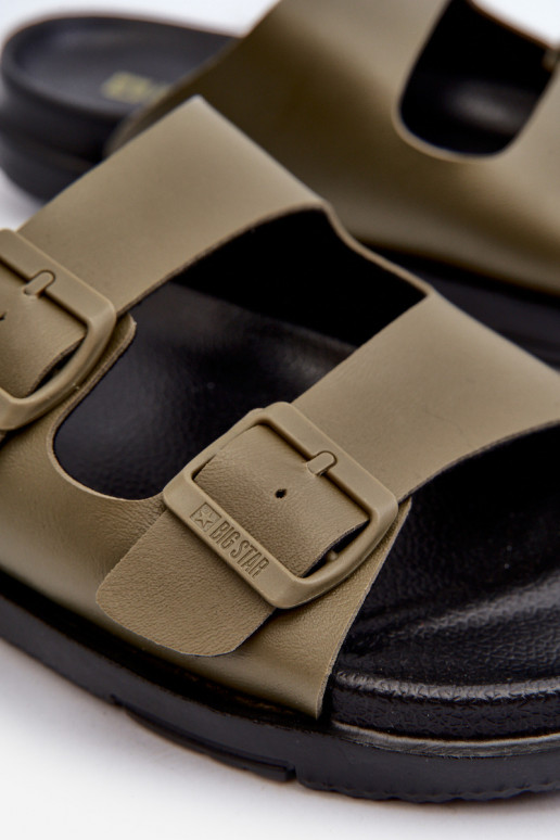 Men's Light Foam Slippers Big Star MM174324 Dark Green Men's Light Foam Slippers Big Star MM174324 Dark Green