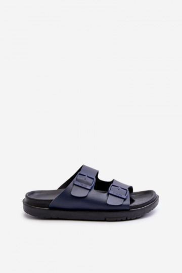 Light Men's Flip-Flops With Buckles Big Star NN174593 Navy 2