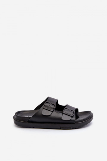 Light Men's Flip-Flops with Buckles Big Star NN174597 Black 2