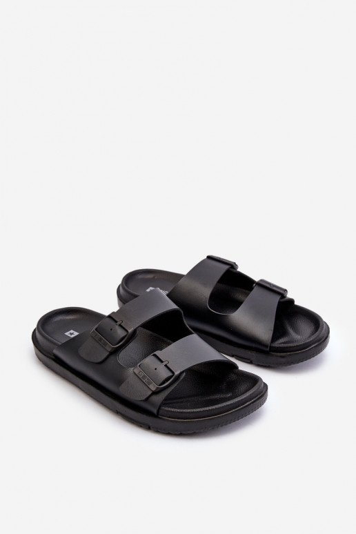 Light Men's Flip-Flops with Buckles Big Star NN174597 Black Light Men's Flip-Flops with Buckles Big Star NN174597 Black