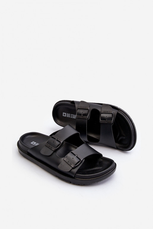 Light Men's Flip-Flops with Buckles Big Star NN174597 Black Light Men's Flip-Flops with Buckles Big Star NN174597 Black