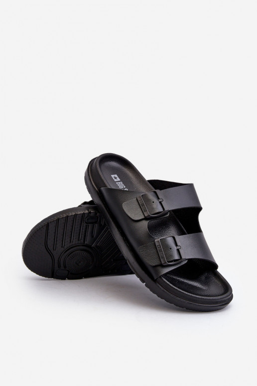 Light Men's Flip-Flops with Buckles Big Star NN174597 Black Light Men's Flip-Flops with Buckles Big Star NN174597 Black