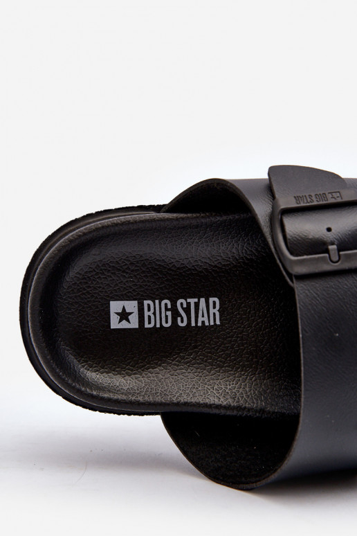 Lekkie Klapki Męskie Z Klamrami Big Star NN174597 Czarne