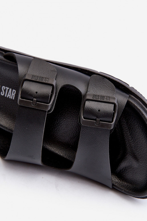 Light Men's Flip-Flops with Buckles Big Star NN174597 Black Light Men's Flip-Flops with Buckles Big Star NN174597 Black