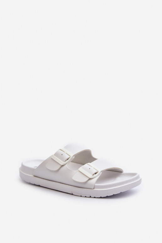 Light Men's Sandals With Buckles Big Star NN174594 White Light Men's Sandals With Buckles Big Star NN174594 White