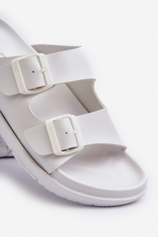 Light Men's Sandals With Buckles Big Star NN174594 White Light Men's Sandals With Buckles Big Star NN174594 White