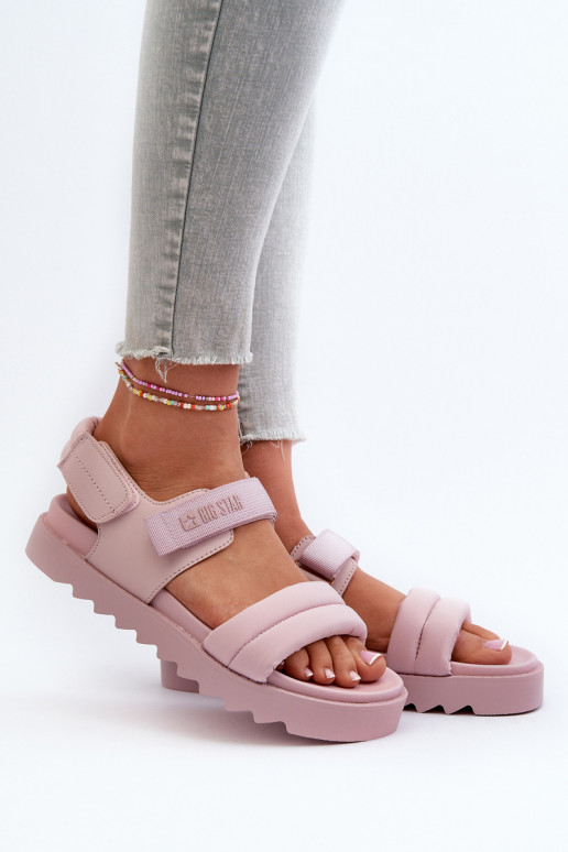 Women's Platform Sandals Big Star NN274753 Pink Women's Platform Sandals Big Star NN274753 Pink