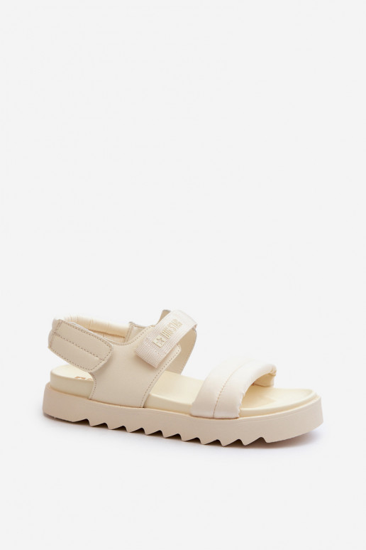 Women's Platform Sandals by Big Star NN274751 Beige Women's Platform Sandals by Big Star NN274751 Beige