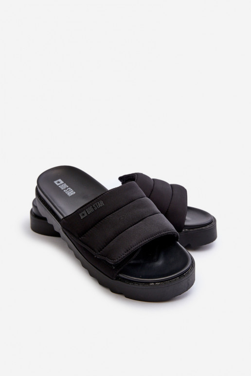 Women's Platform Slides Big Star NN274772 Black Women's Platform Slides Big Star NN274772 Black