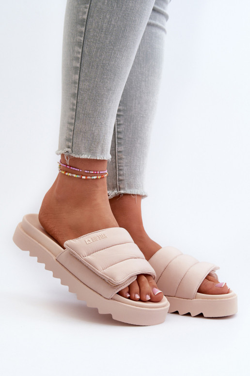 Women's Platform Flip Flops Big Star NN274773 Beige Women's Platform Flip Flops Big Star NN274773 Beige