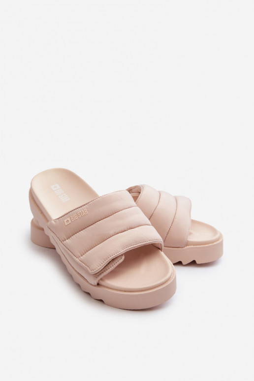 Women's Platform Flip Flops Big Star NN274773 Beige Women's Platform Flip Flops Big Star NN274773 Beige