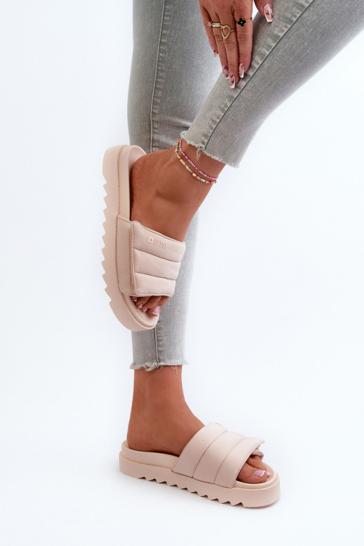 Women's Platform Flip Flops Big Star NN274773 Beige Women's Platform Flip Flops Big Star NN274773 Beige