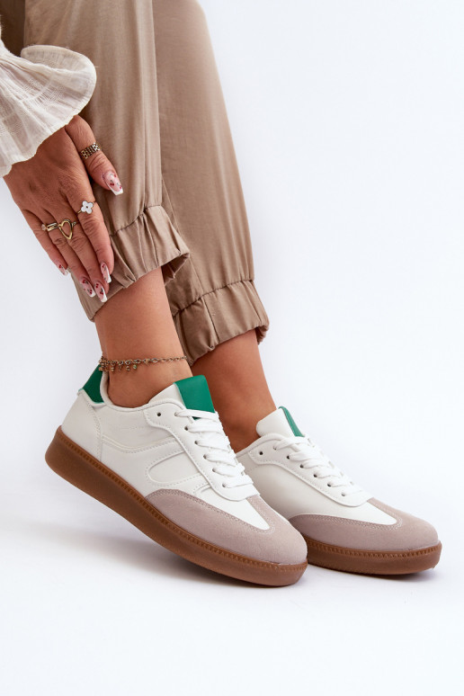 Sneakersy Buty Sportowe Niskie Damskie Białe Uvetta