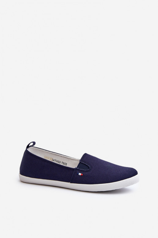 Tenisówki Trampki Slip-On Damskie Granatowe Adrancia