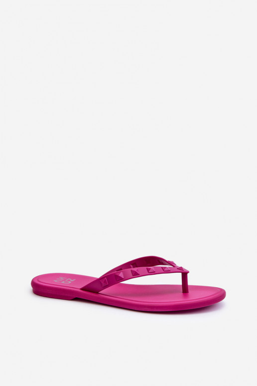 Flat Elastic Women's Flip-Flops ZAXY JJ285252 Fuchsia Flat Elastic Women's Flip-Flops ZAXY JJ285252 Fuchsia