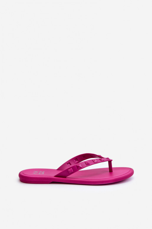 Flat Elastic Women's Flip-Flops ZAXY JJ285252 Fuchsia Flat Elastic Women's Flip-Flops ZAXY JJ285252 Fuchsia