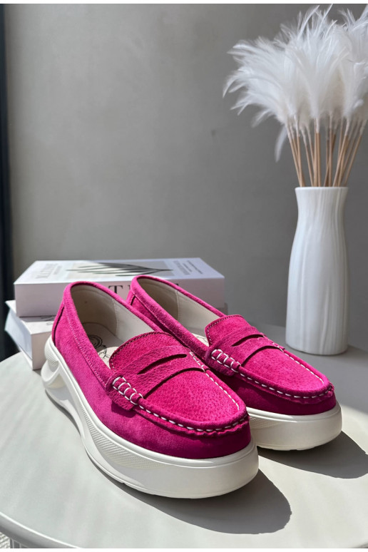 Suede Women's Moccasins Fuchsia Filidia Suede Women's Moccasins Fuchsia Filidia