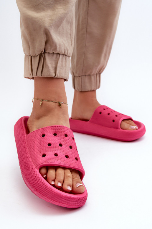 Women's Foam Slides on Thick Sole Fuchsia Beula Women's Foam Slides on Thick Sole Fuchsia Beula