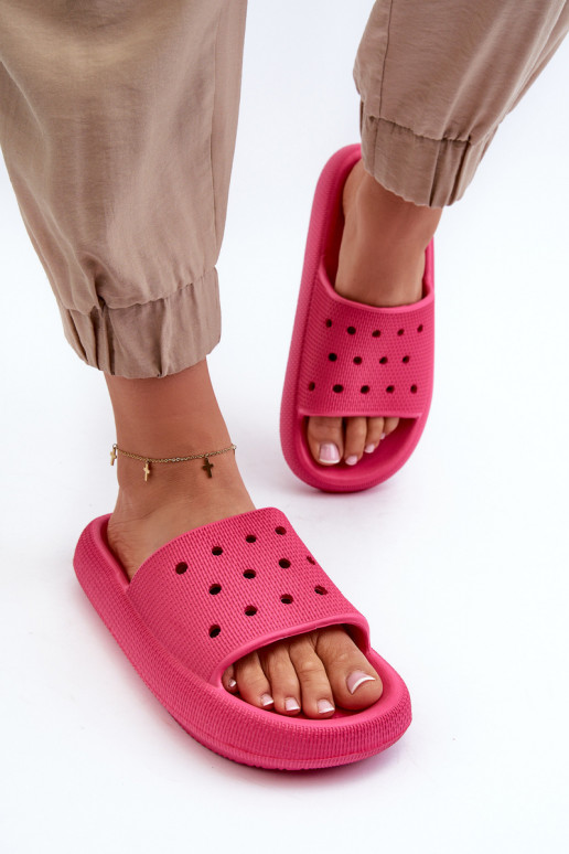 Women's Foam Slides on Thick Sole Fuchsia Beula Women's Foam Slides on Thick Sole Fuchsia Beula