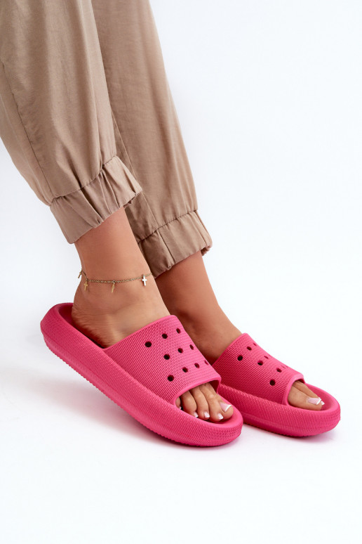 Women's Foam Slides on Thick Sole Fuchsia Beula Women's Foam Slides on Thick Sole Fuchsia Beula