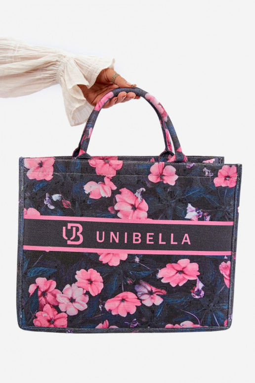 Large Bag with Flowers Black-Pink Mooch Large Bag with Flowers Black-Pink Mooch