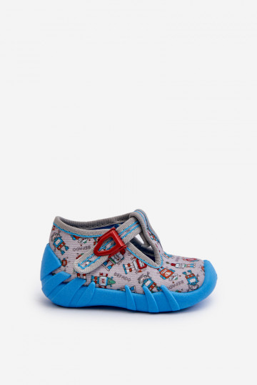 Comfortable Children's Slippers BEFADO 110N483 Blue-Grey 2