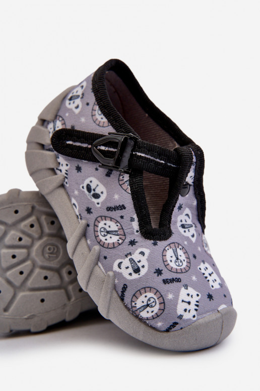 Comfortable Children's Slippers BEFADO 110N488 Grey Comfortable Children's Slippers BEFADO 110N488 Grey