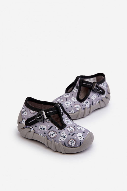Comfortable Children's Slippers BEFADO 110N488 Grey Comfortable Children's Slippers BEFADO 110N488 Grey