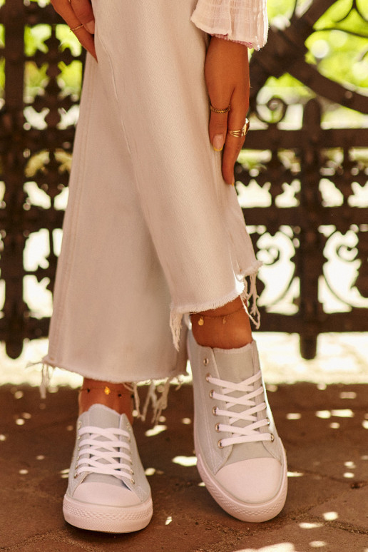 Women's Classic Low Canvas Mint Trainers Lennabella