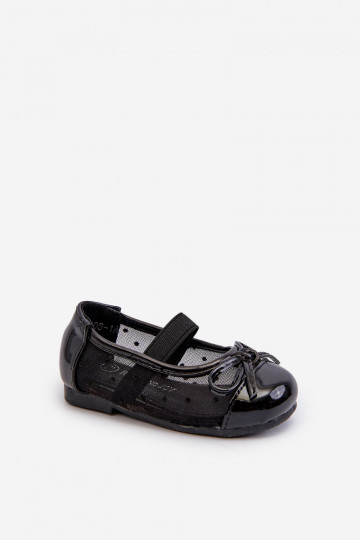 Black Children's Ballerina Flats With Bow Jellema 2