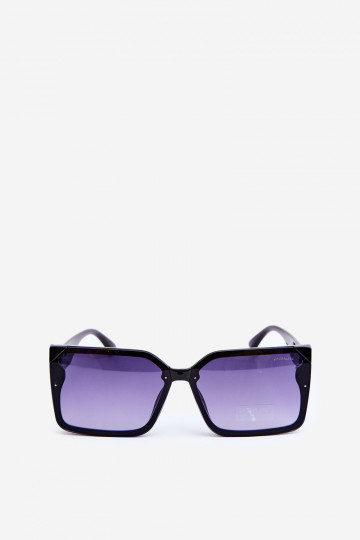 Kwadratowe Okulary Przeciwsłoneczne Damskie UV400 Czarne 2