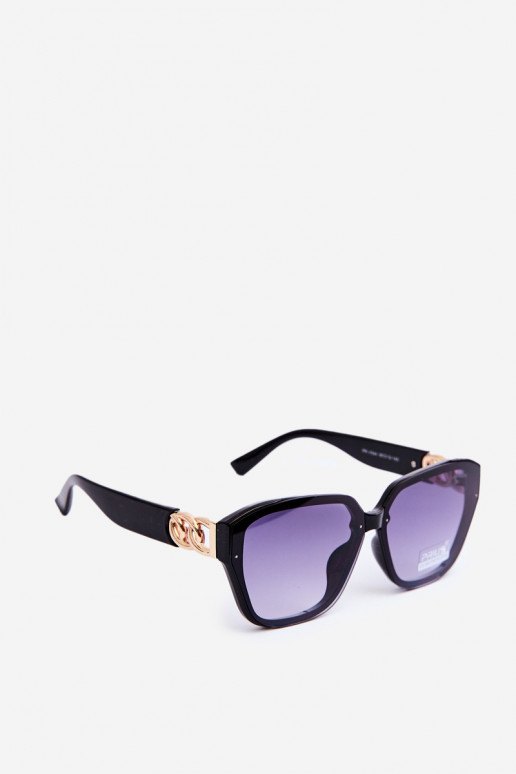 Women's Sunglasses With Gold Detail UV400 Black Women's Sunglasses With Gold Detail UV400 Black