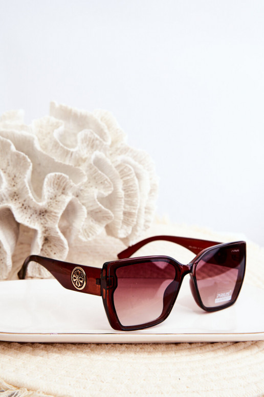 Women's Classic Sunglasses with Decorative Details UV400 Brown Women's Classic Sunglasses with Decorative Details UV400 Brown