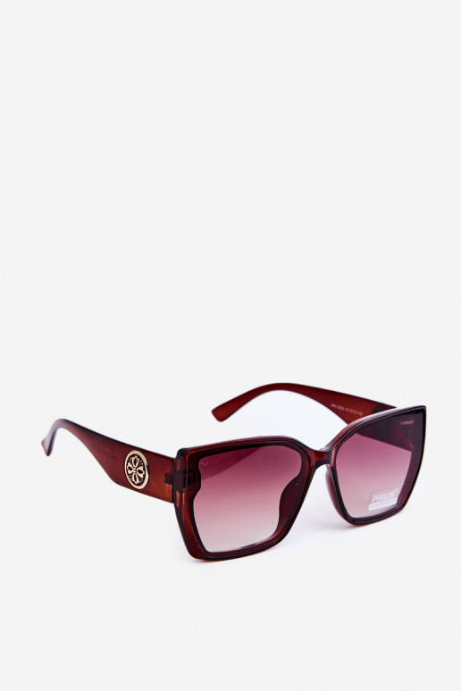 Women's Classic Sunglasses with Decorative Details UV400 Brown Women's Classic Sunglasses with Decorative Details UV400 Brown