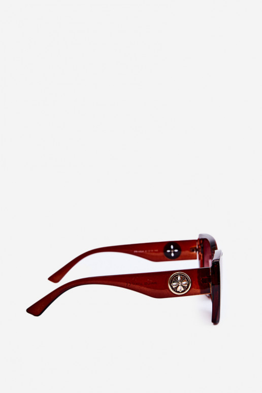 Women's Classic Sunglasses with Decorative Details UV400 Brown Women's Classic Sunglasses with Decorative Details UV400 Brown